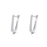 925 Sterling Silver Geometric U-Shaped Earrings
