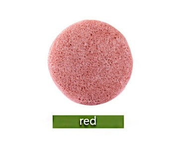 a close-up of a red sponge
