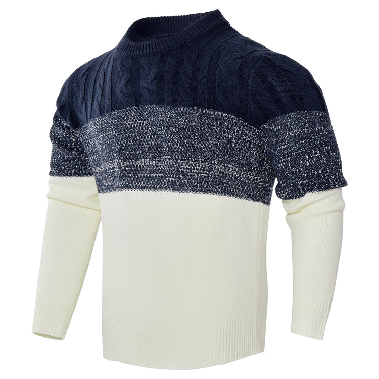 a sweater with a white and blue pattern