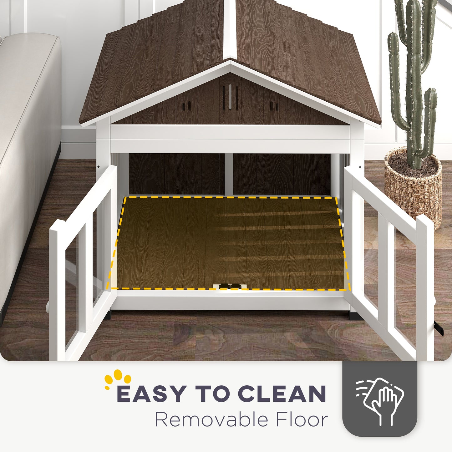 L Dog House Outdoor Indoor for Small