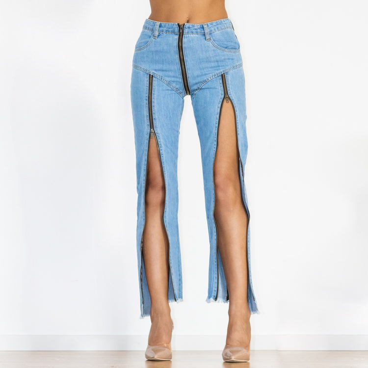 a woman wearing a pair of jeans
