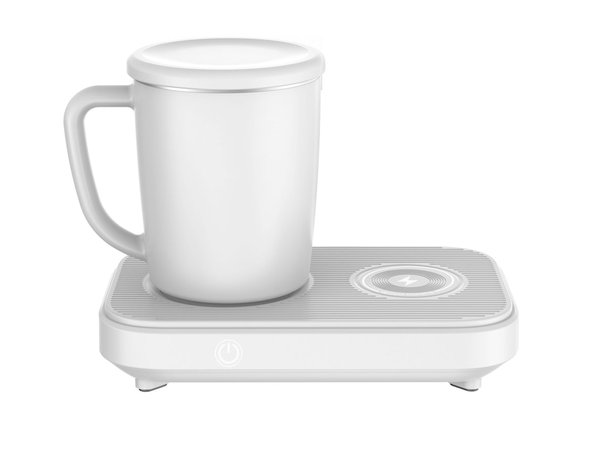 a white mug on a white surface
