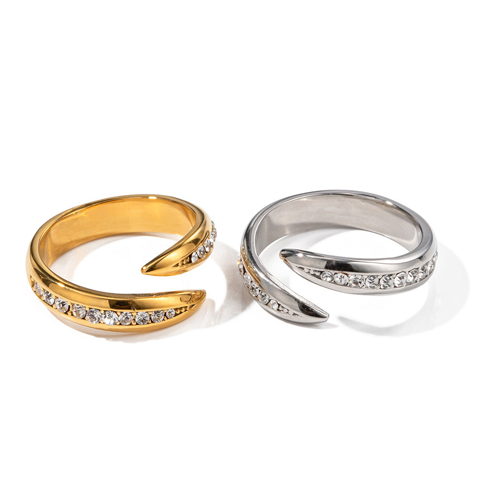 a couple of rings with diamonds