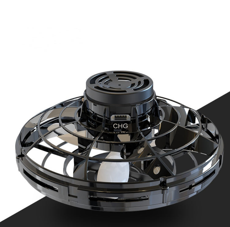 a black and silver fan
