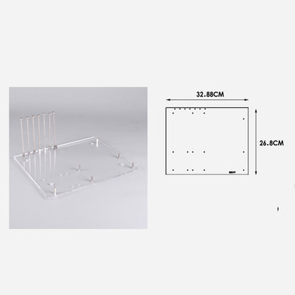 Computer case transparent acrylic single board computer motherboard DIY modified  bracket ITX ATX board type MATX