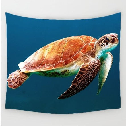 a turtle swimming in the water