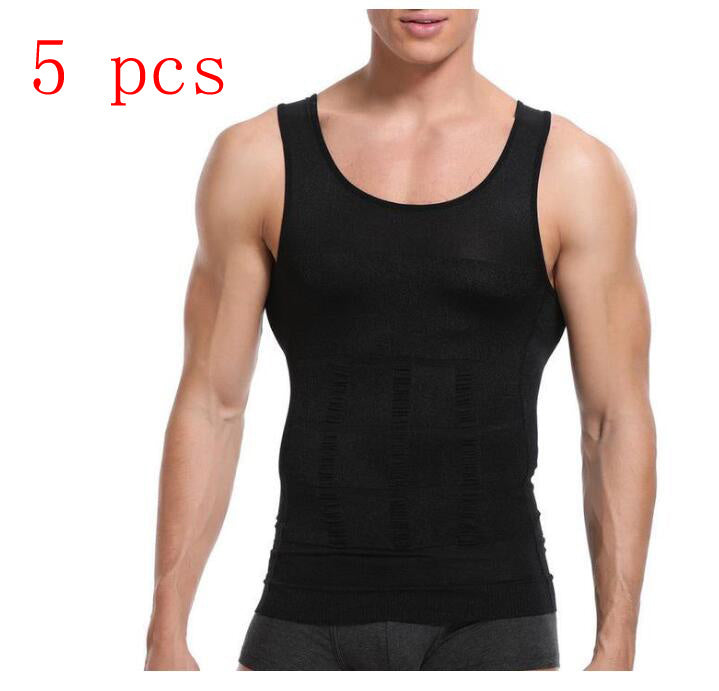 a man wearing a black tank top