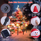 Solar-Powered Christmas Snowman Garden Stake Light