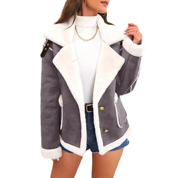 a woman in a coat