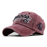 Washed Cotton Letter Baseball Cap
