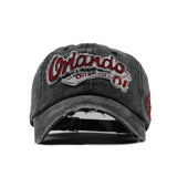 Washed Cotton Letter Baseball Cap