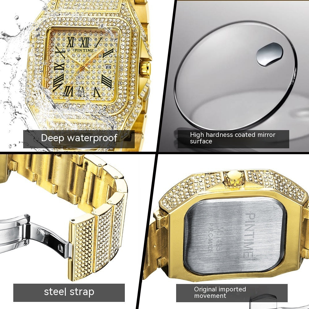 a close up of a watch