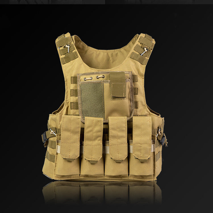 a tan vest with multiple pockets