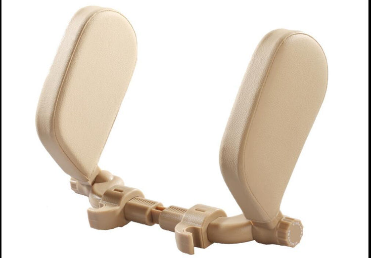 a beige plastic headrests with a white background