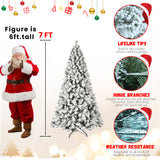 Pre-Lit Flocked Artificial Christmas Tree