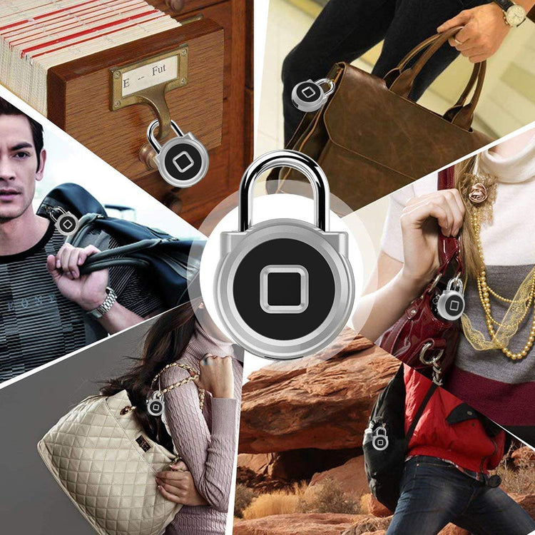 a collage of people holding bags