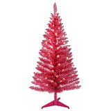 4-Foot Red Artificial Christmas Tree with 50 Lights