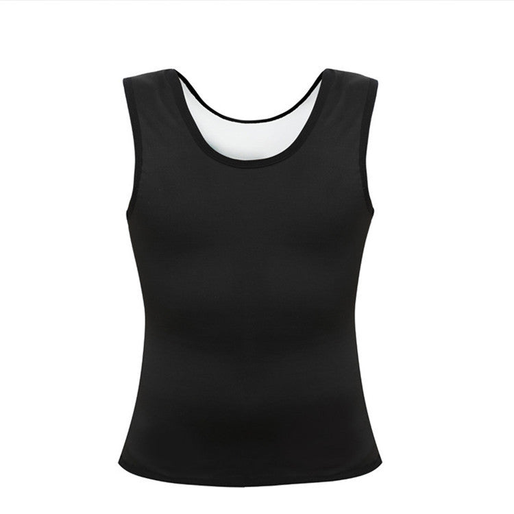 a black tank top with white trim