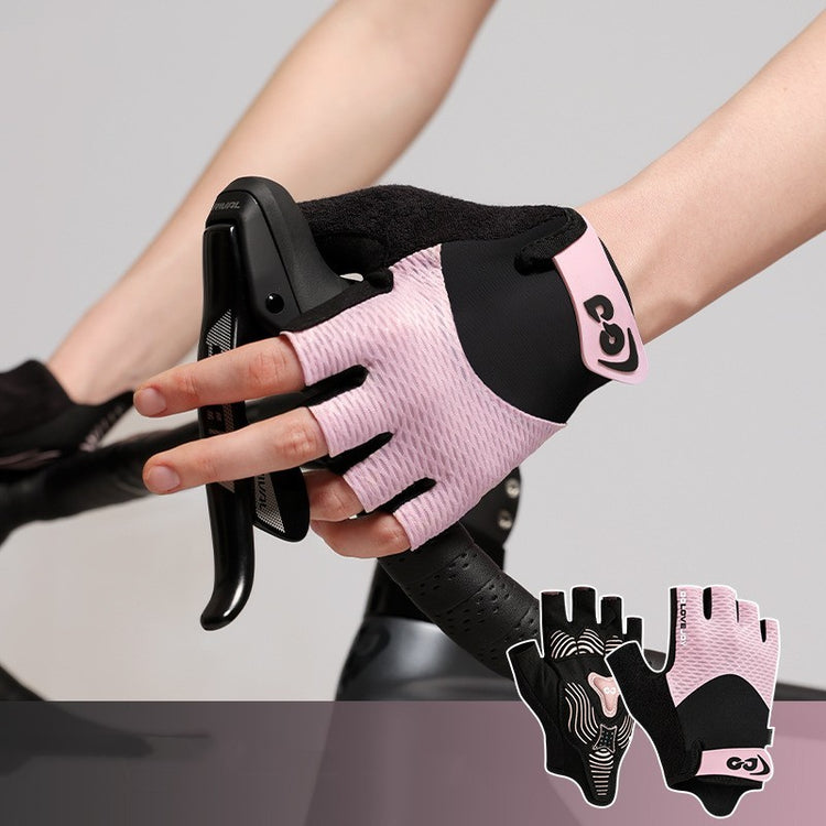 a close-up of a person's hands wearing gloves