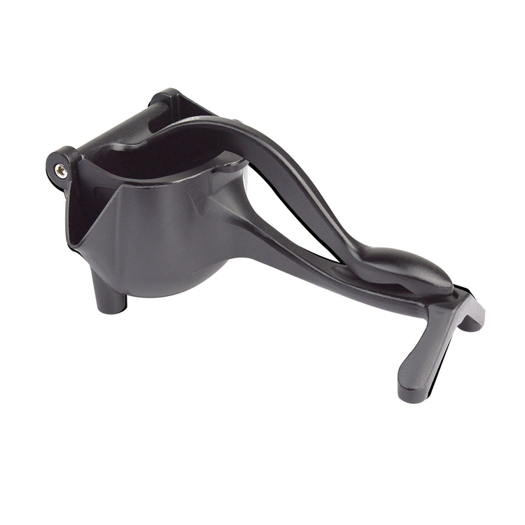 a black juicer on a white background