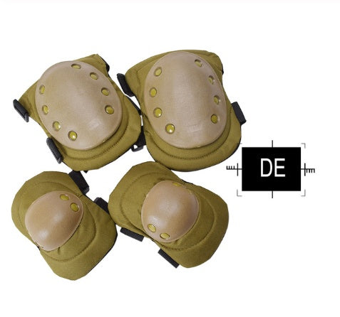 several knee pads with holes