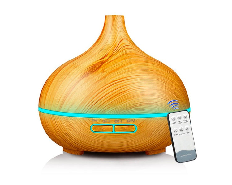 a wood aroma diffuser with remote control