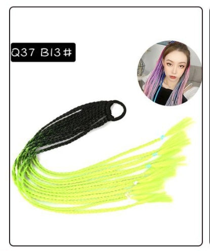 a group of braided hair ties