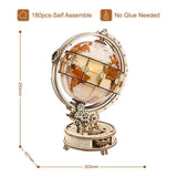 Robotime ROKR Luminous Globe 3D Wooden Puzzle Kit