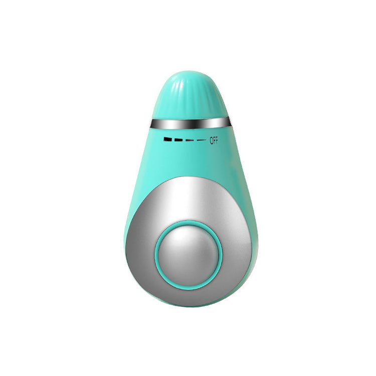 a blue and silver device