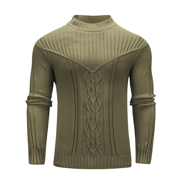 a green sweater with a white background