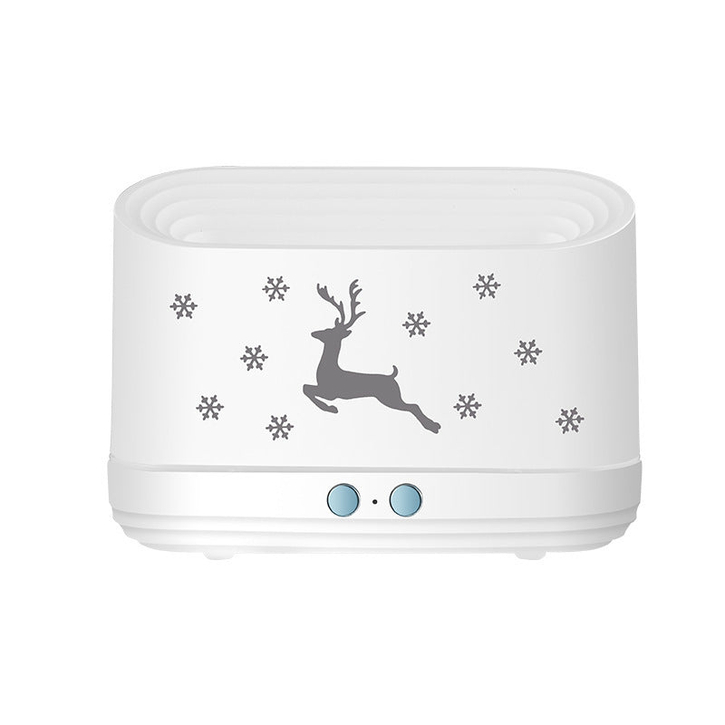 a white device with a deer design