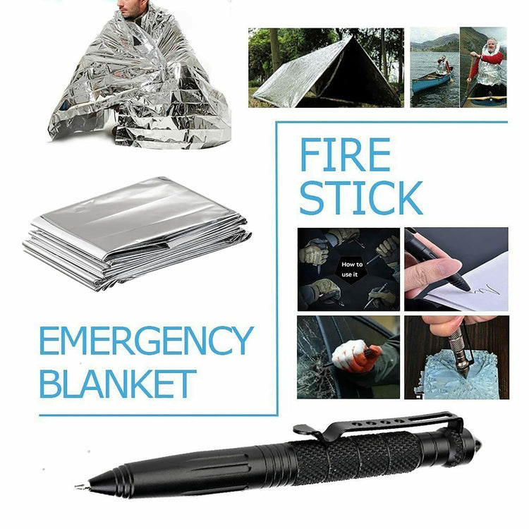 a collage of emergency blanket