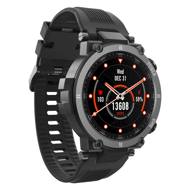 a black watch with a black band