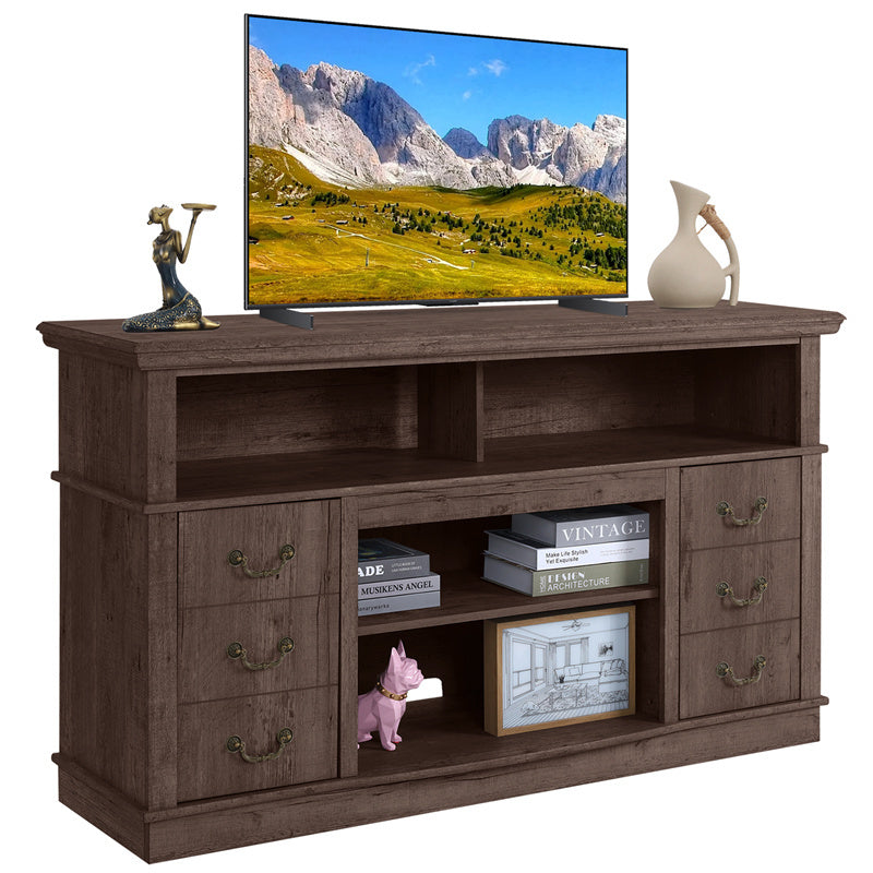 a tv on a stand