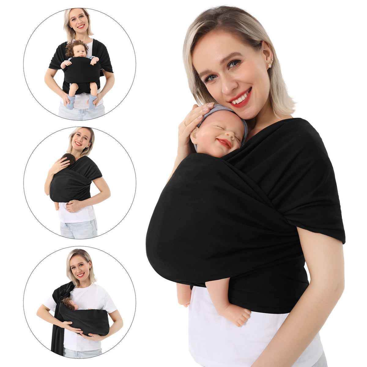 a woman holding a baby