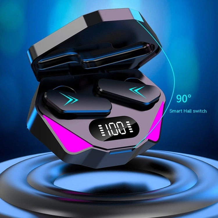 a black and purple electronic device