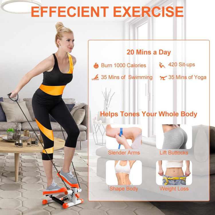 a woman on an exercise machine