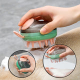 2-in-1 Pet Bath Brush with Shampoo Dispenser for Cats and Dogs