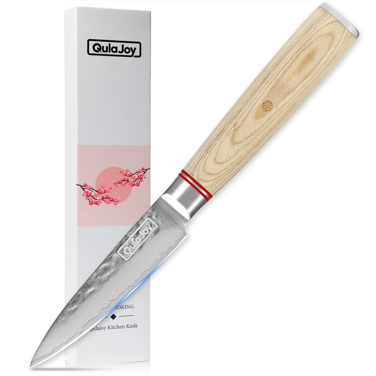 a knife with a wooden handle