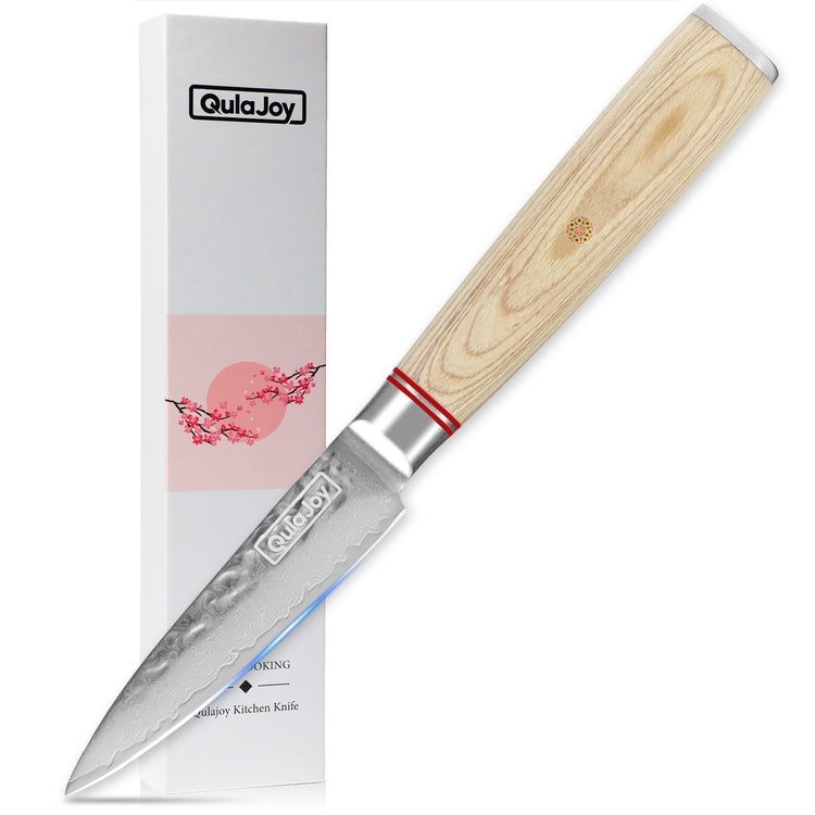 a knife with a wooden handle