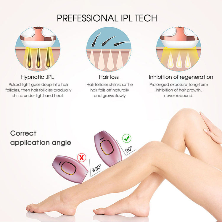 a woman's legs with instructions on how to remove hair