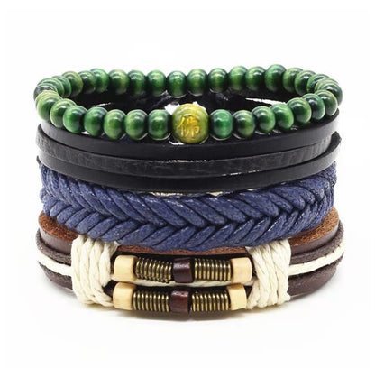 Men's Leather Vintage Braided Bracelet