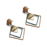 Korean Elegant Long Hanging Earrings for Women Simple Hollow Hyperbole Earings Metal Triangle Jewelry Personality Drop Ear Ring