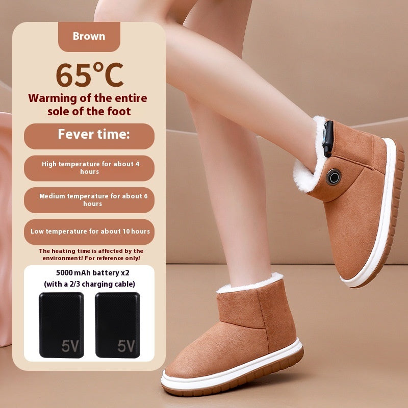 a person wearing brown slippers