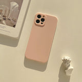 Frosted Liquid-Silicone Phone Case for Compatible iPhone Models