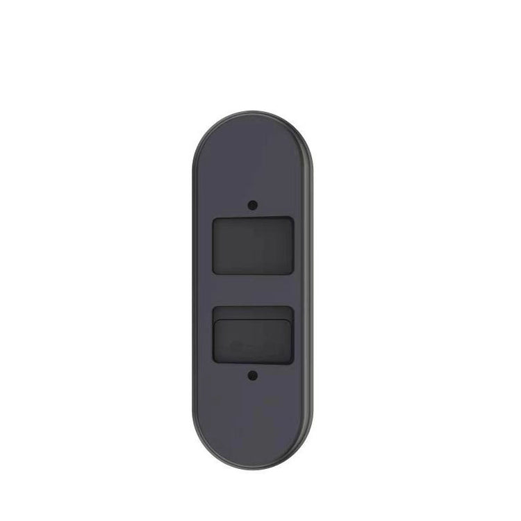 a grey rectangular object with black buttons