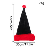 Black or Red Plush Christmas Party Hat