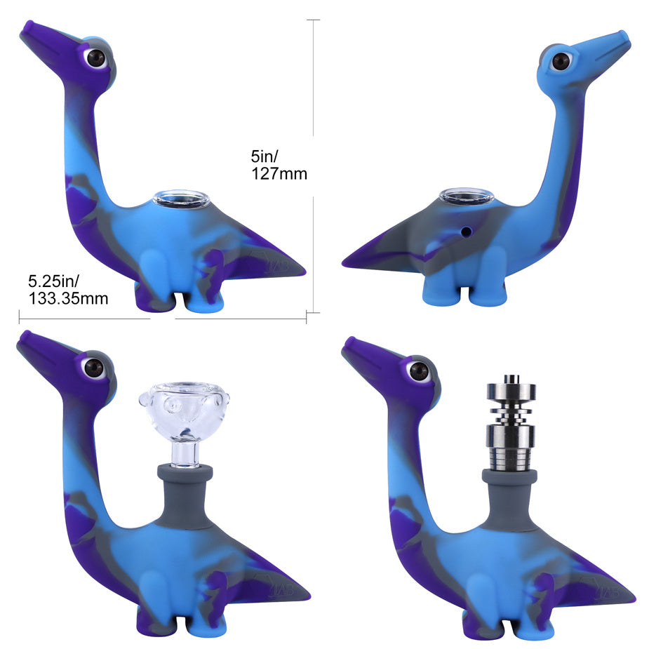 Food Grade Silicone Dinosaur Pipe Cartoon Shape