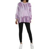 Women's Loose Printed Knit Sweater