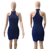 Women's Off-Shoulder Pleated Mini Dress